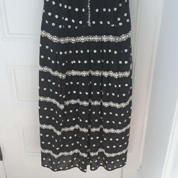 Anthro Eva Franco black floral halter shirt dress - Picture 6 of 12